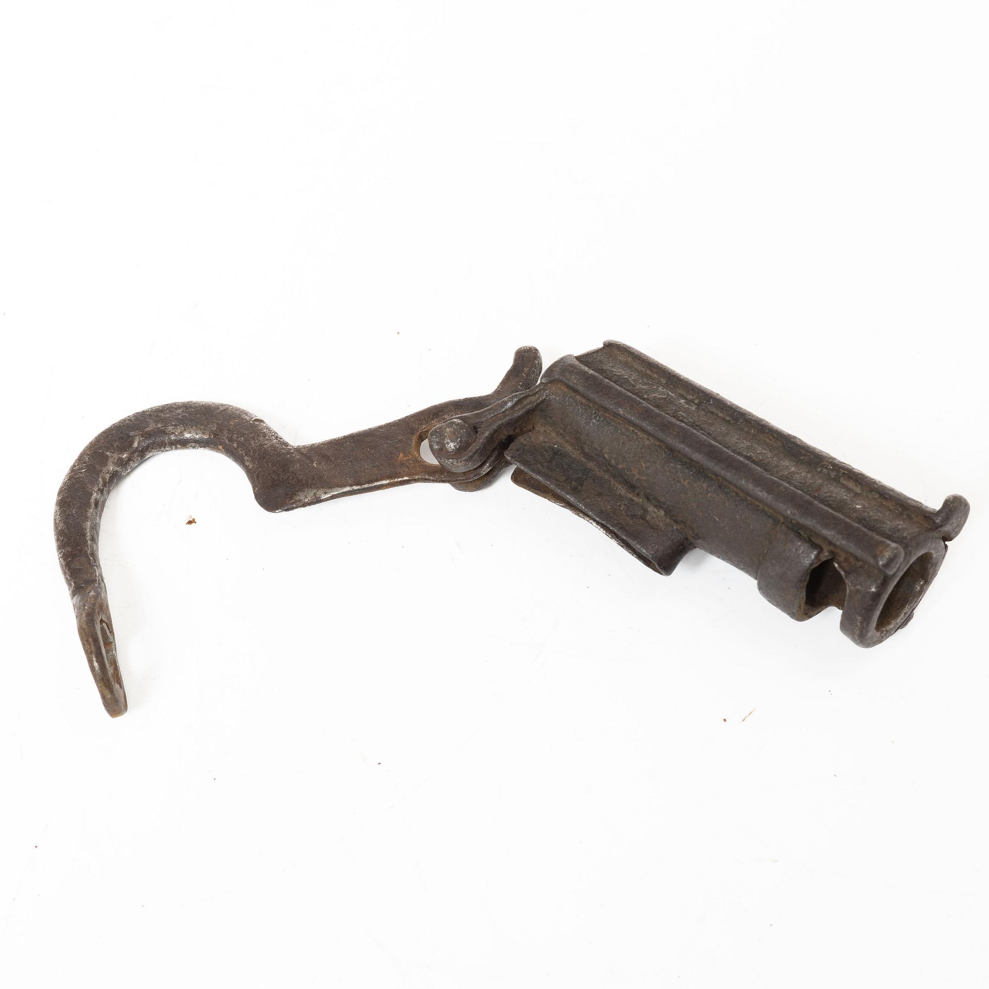 Two 18th century wrought iron locks.