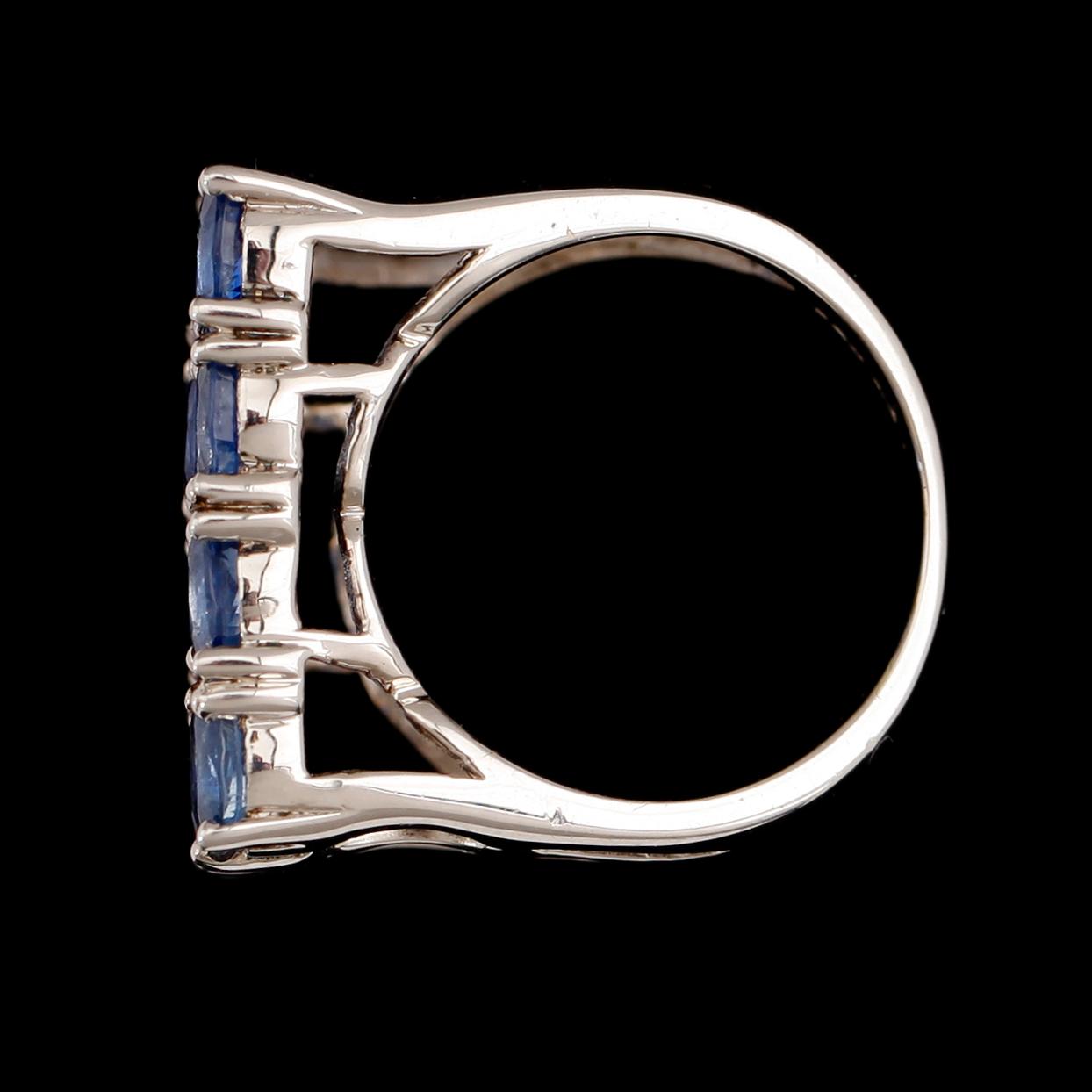 RING, sterlingsilver, blå kyaniter tot ca 5.60 ct.