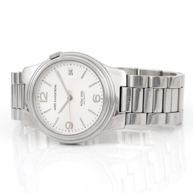 ARMBANDSUR, stål, Sjöö Sandström, Royal Steel, automatic.