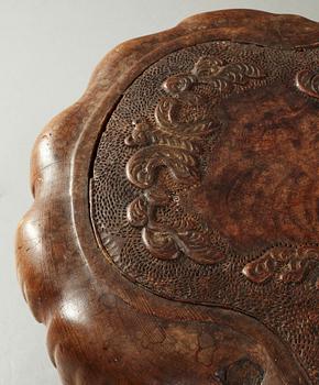 Knut Fjaestad, A Knut Fjaestad Art Nouveau sculptured pine table, Sweden ca 1900.