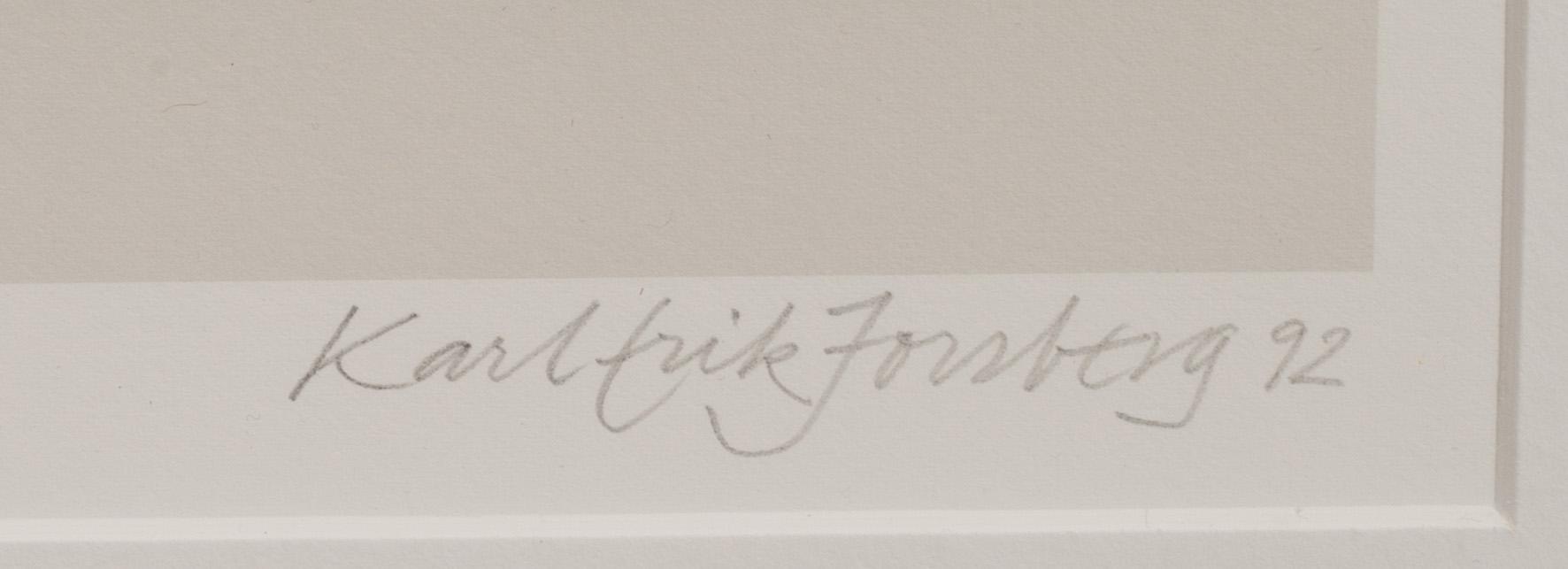 KARL-ERIK FORSBERG, färglitografi, signerad o numrerad 61/150, daterad -92.