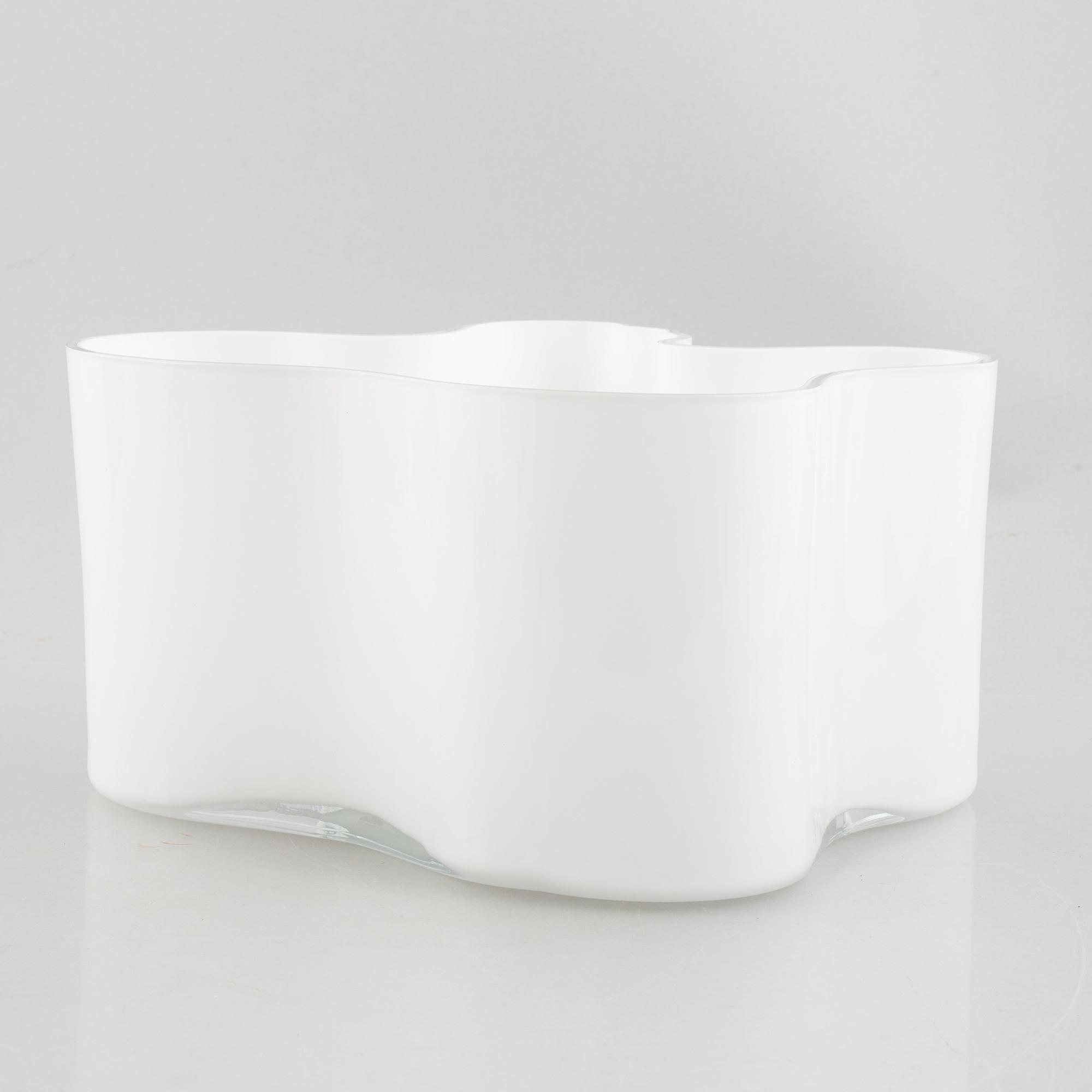 Alvar Aalto, a model 3031 glass vase, signed, numbered and dated 1989.