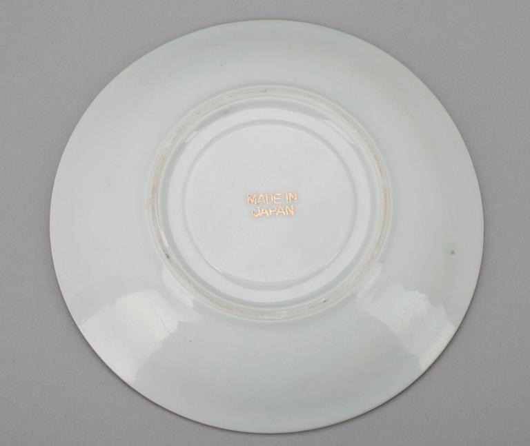 KAFFESERVIS, 9 delar, porslin, Japan 1900-talets mitt.