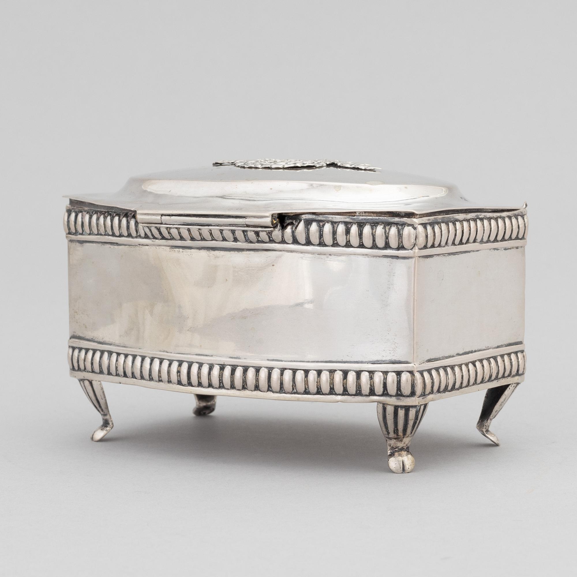 Sockerskrin, silver, 1800-tal.