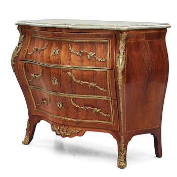 4. A Swedish rococo parquetry commode by L. Nordin (master in Stockholm 1743-73).