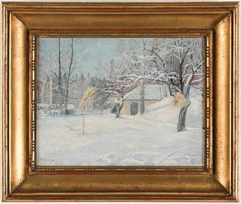 ANTON GENBERG, olja på pannå, signerad samt daterad 1888.