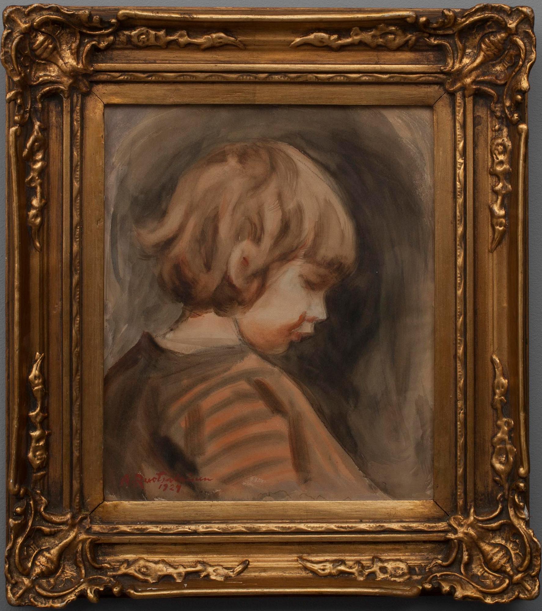 ALFRED RUOTSALAINEN (SUOMI), vesiväri, sign. ja päiv. 1924.