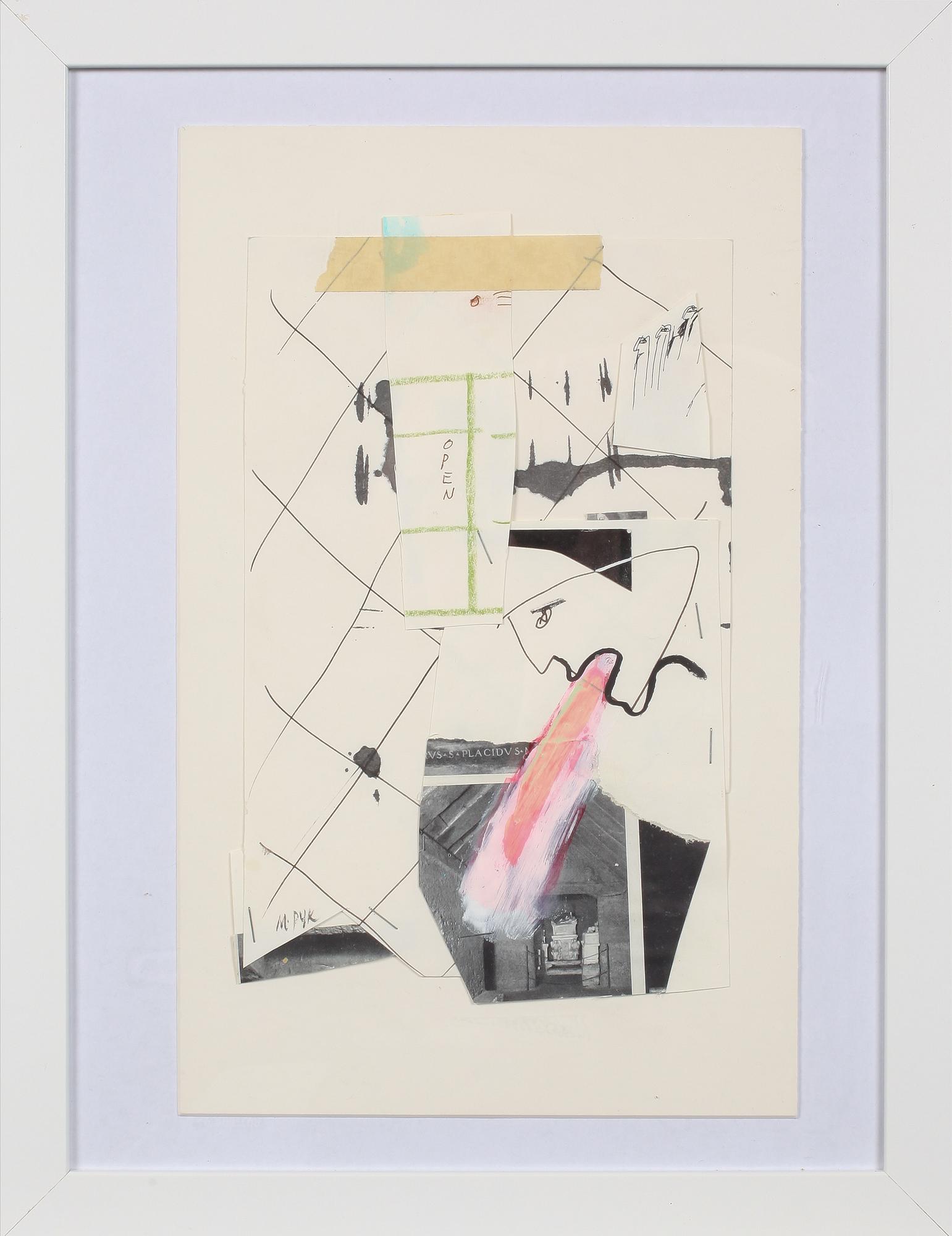 MADELEINE PYK, collage, signerad.