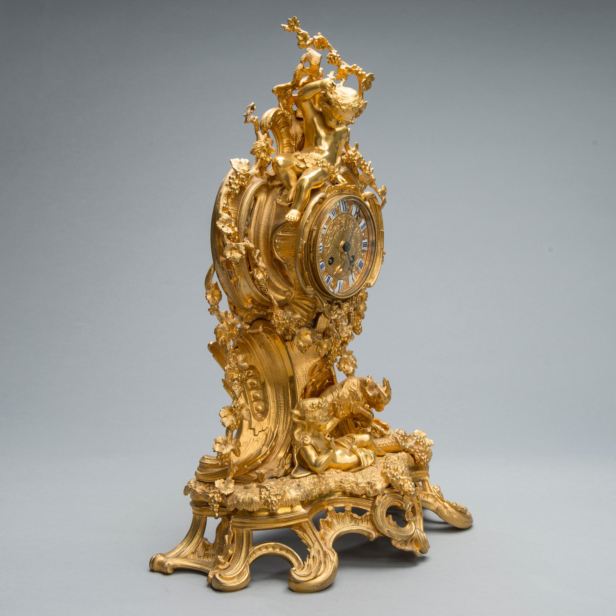 BORDSUR, förgylld brons, nyrokoko, 1800-tal.