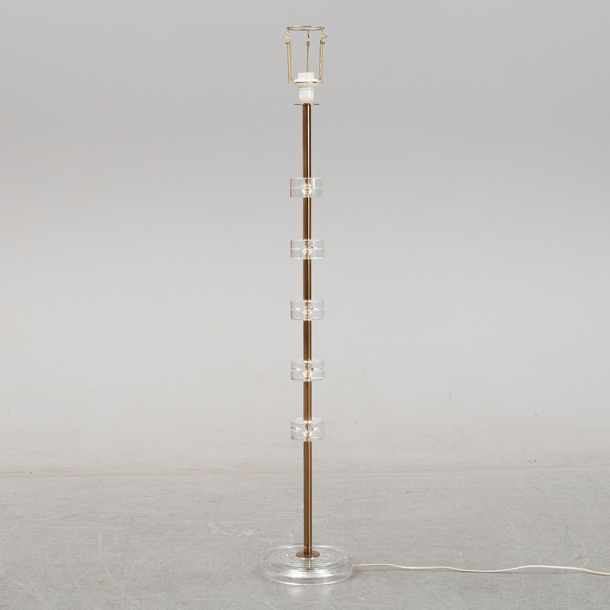 Carl Fagerlund, golvlampa, Orrefors, 1960-tal.