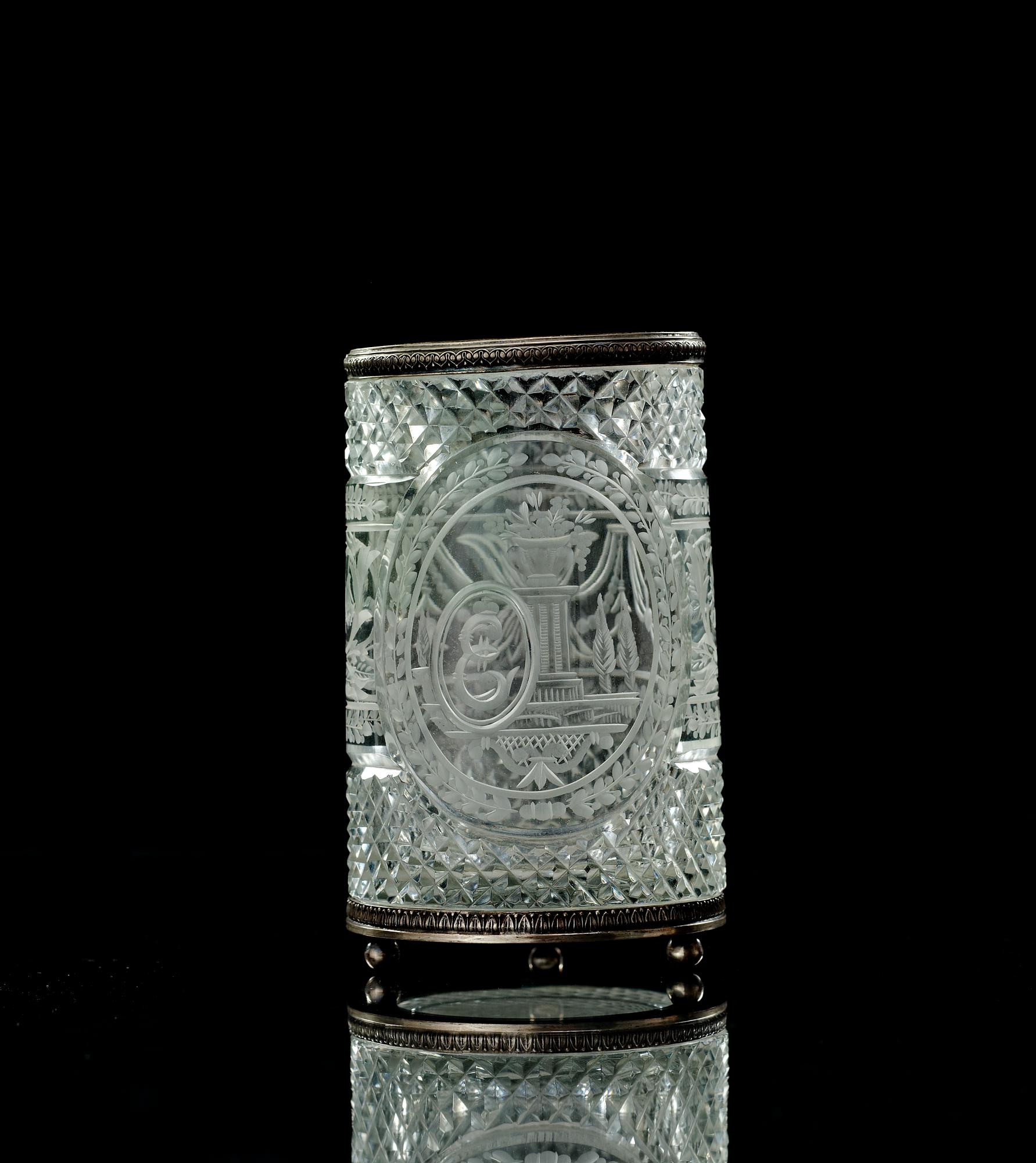 BÄGARE, glas. Ryssland, sent 1700-tal.