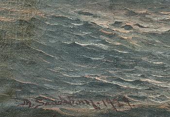 JOHAN OSSIAN-ANDERSSON, olja på duk, sign Th. Sandström, dat 1929.