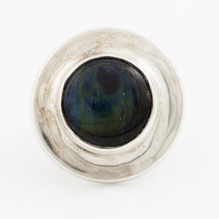 Sven-Erik Högberg, ring, sterling silver with labradorite, Gothenburg 1975.
