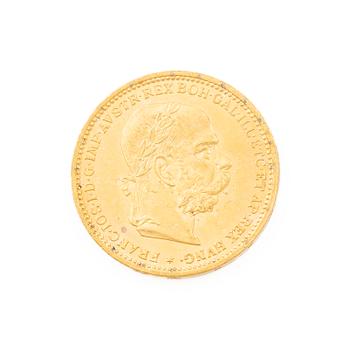 Gold coin, Austria-Hungary, 20 Corona, 1893.