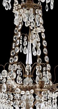 LJUSKRONA, gustaviansk stil, sk Hagamodell, 1900-talets mitt. Höjd 65 cm.