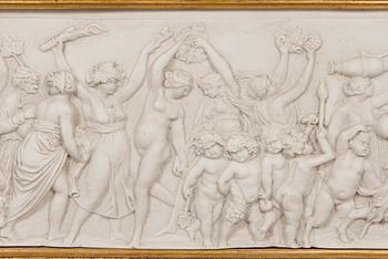 Relief, alabaster, 1800-tal.