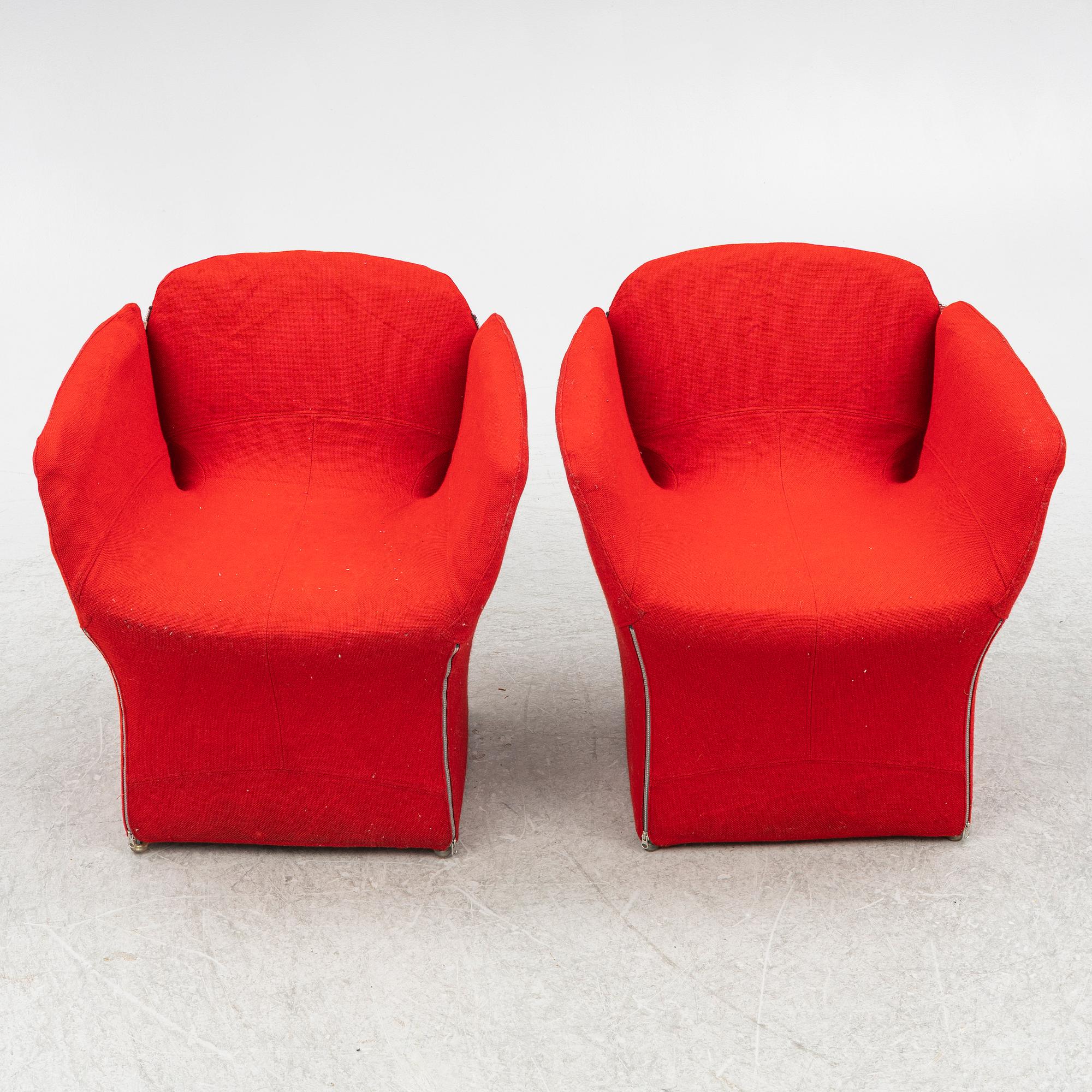 Patricia Urquiola, a pair, of "Bloomy" armchairs, Moroso, 2000s.