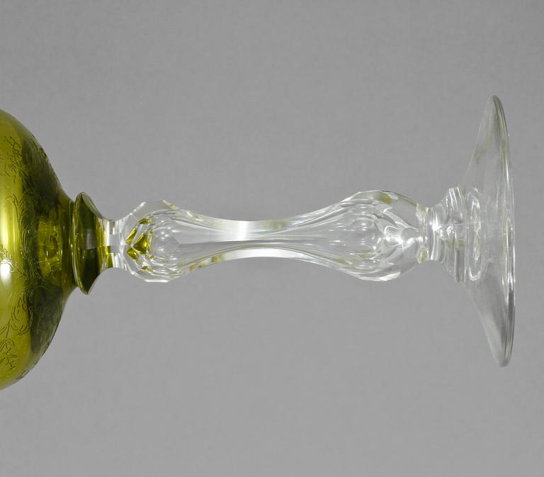 VINGLAS, 11 st, glas, 1900-tal.