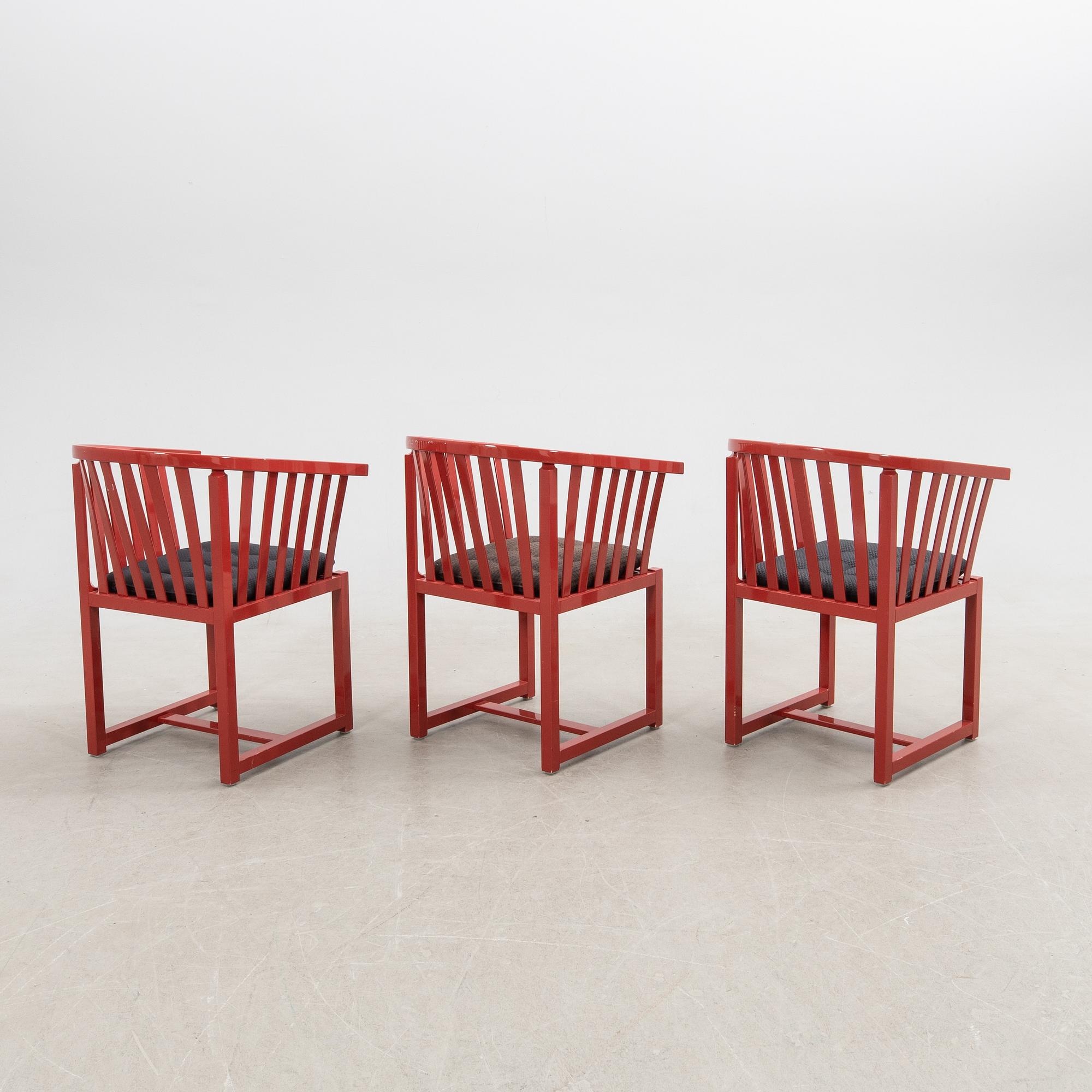 Åke Axelsson, karmstolar, 3 st, "Waxholmaren", Gärsnäs.