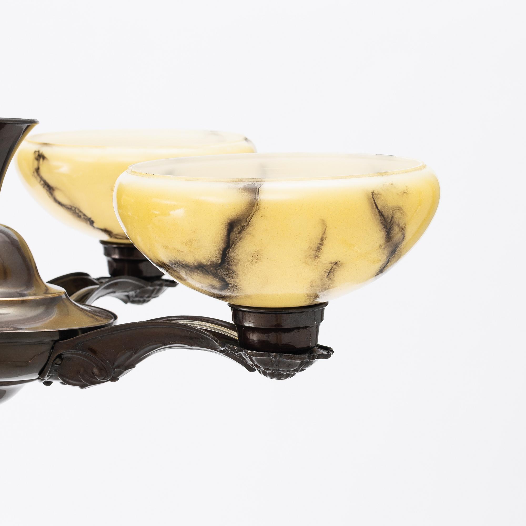 Ceiling lamp, 1920s.