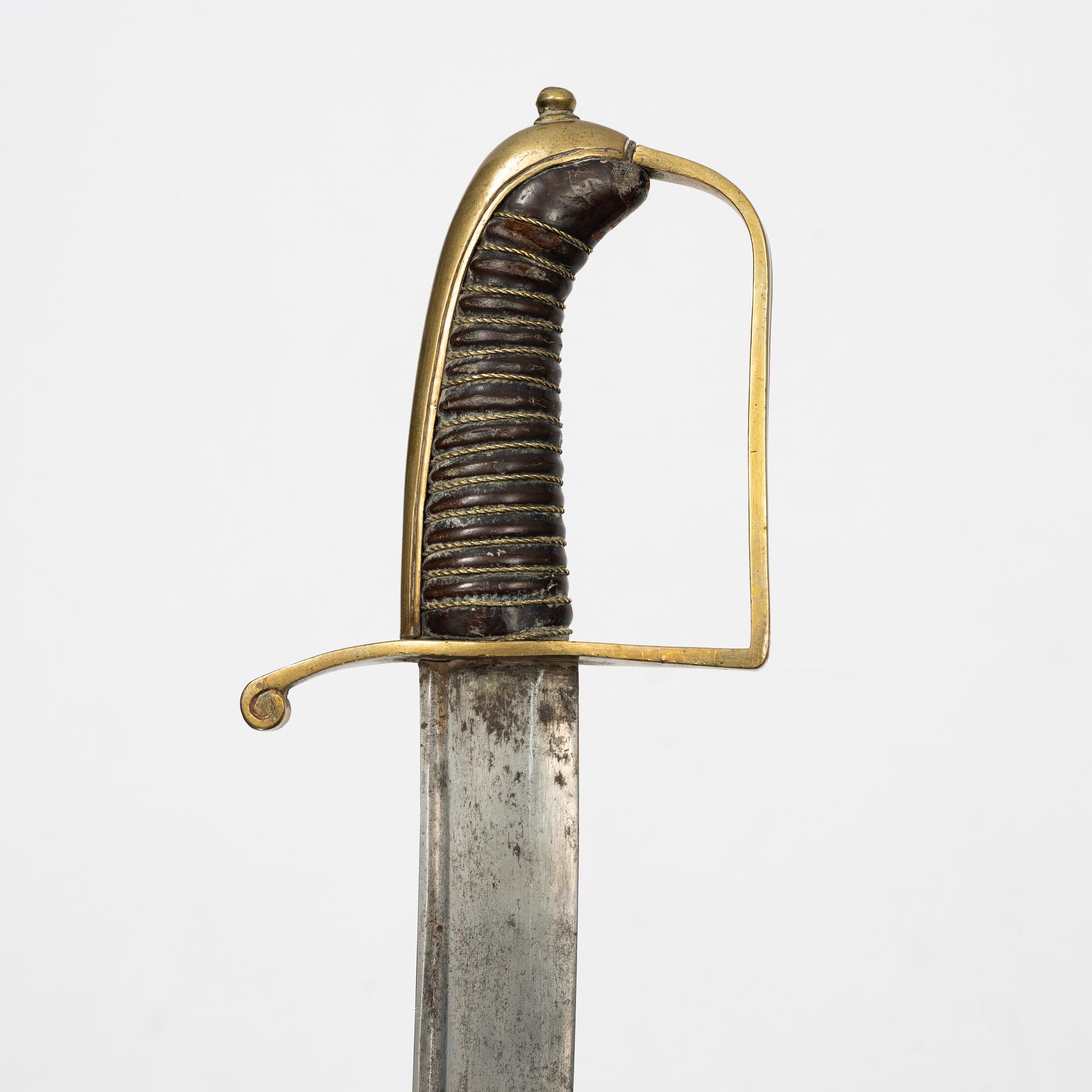 A Swedish sabre end of the 18th Century, with scabbard.