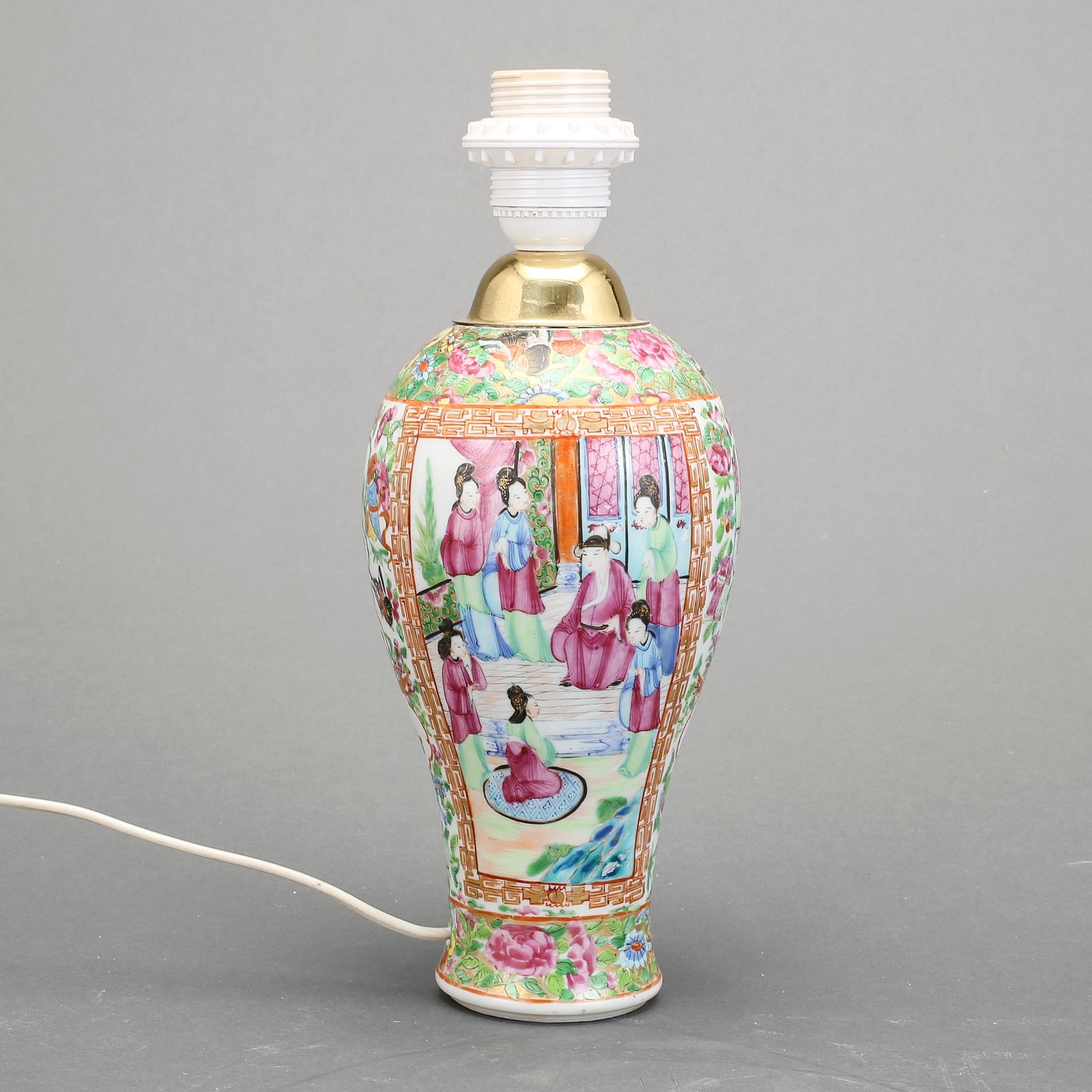 BORDSLAMPA, Kanton, Kina, 1800-tal.