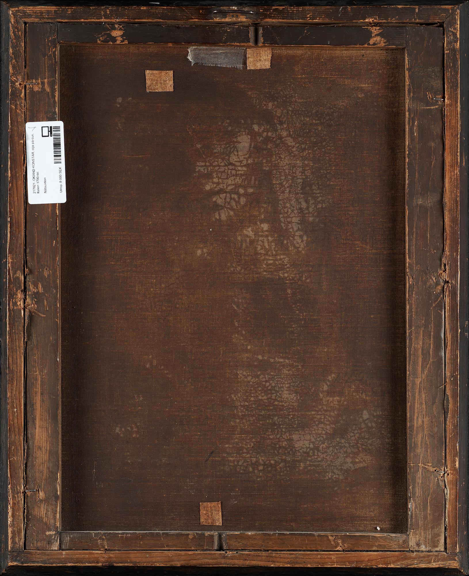 OKÄND KONSTÄR, olja på duk, Italien 1700-tal.