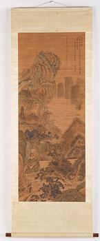 Yuan Jiang, after, Yuan Jiang, (Active 1690-1739), efter. Ink and colour on silk.