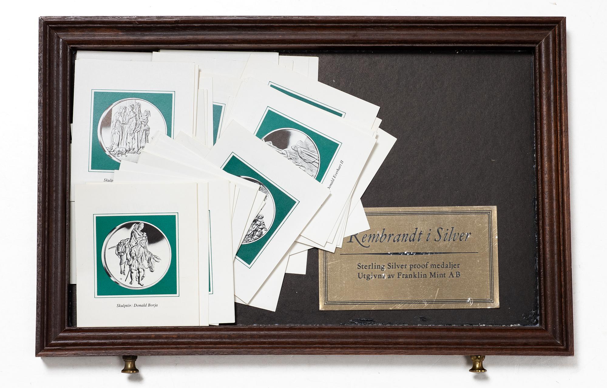 "Rembrandt in silver", 50 collector medals in sterling silver, Franklin Mint Ltd.