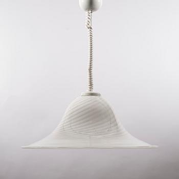 TAKLAMPA, Murano, Italien, sannolikt 1900-talets sista kvartal. Totalhöjd 60 cm.