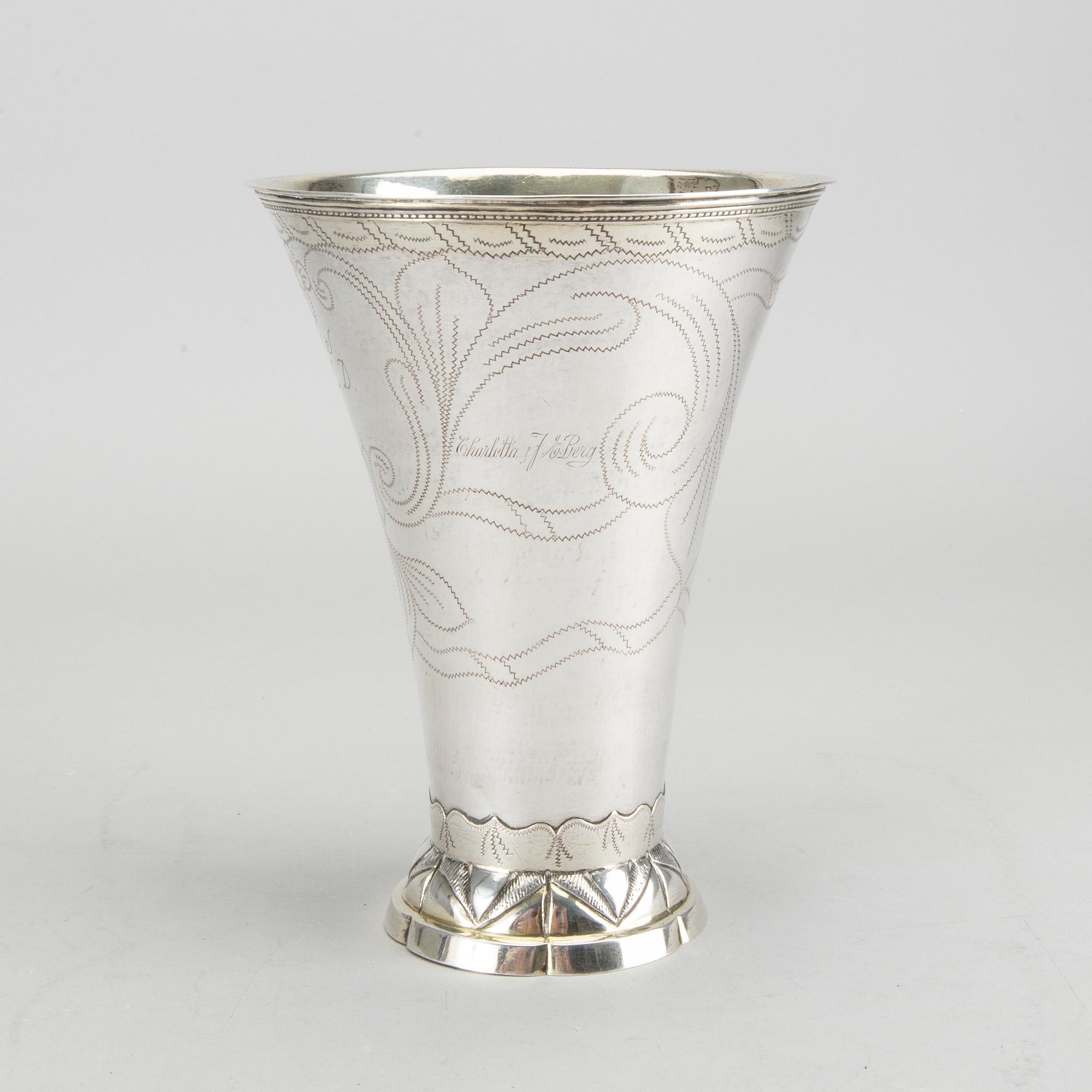 GUSTAF ELFSTRÖM, vase silver, Sala 1793, c 463g.