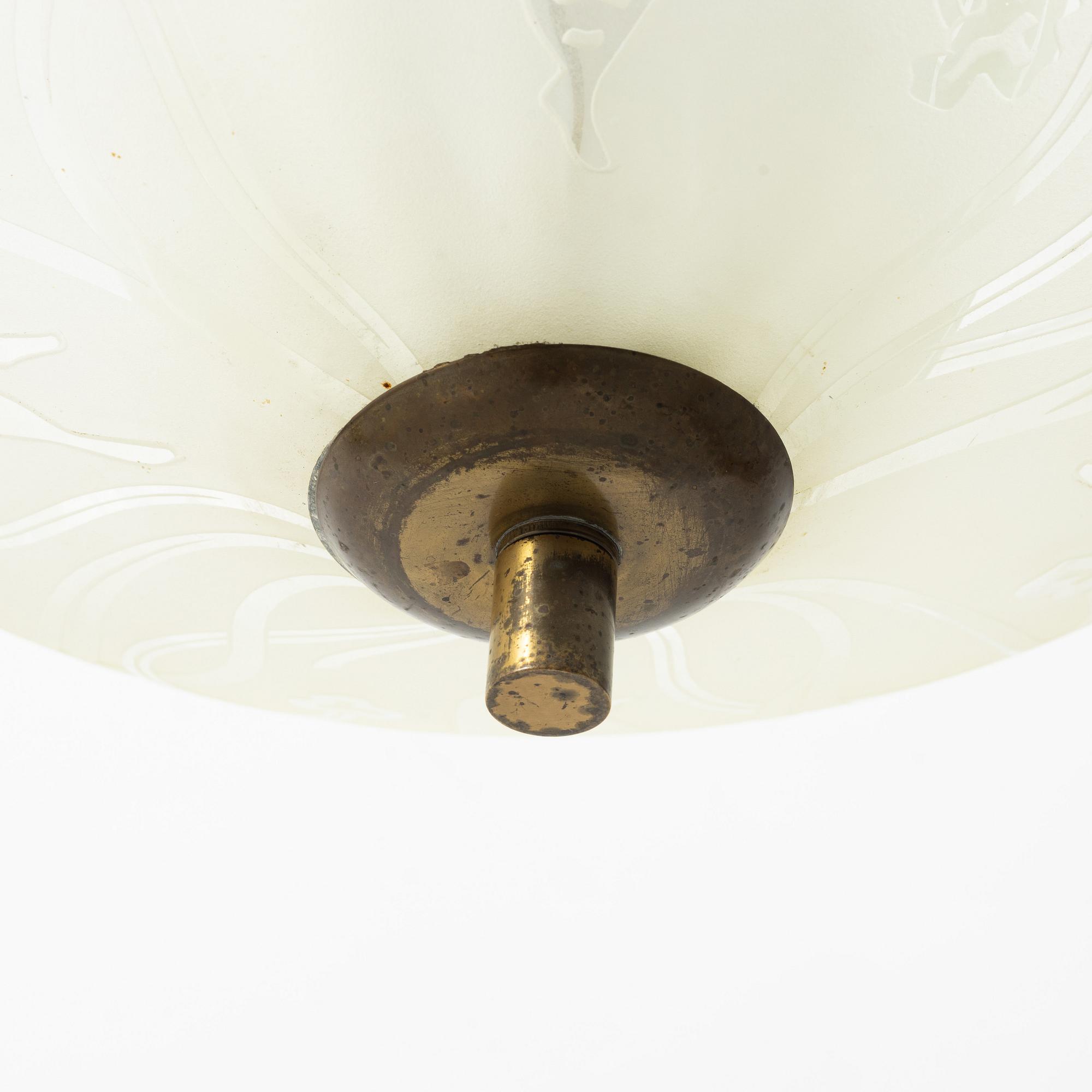 Carl Erik Bodén, A Swedish Modern ceiling lamp, Glössner, 1930's - 1950's .