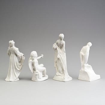FOUR PARIAN FIGURES, Gustafsberg, ca 1900.