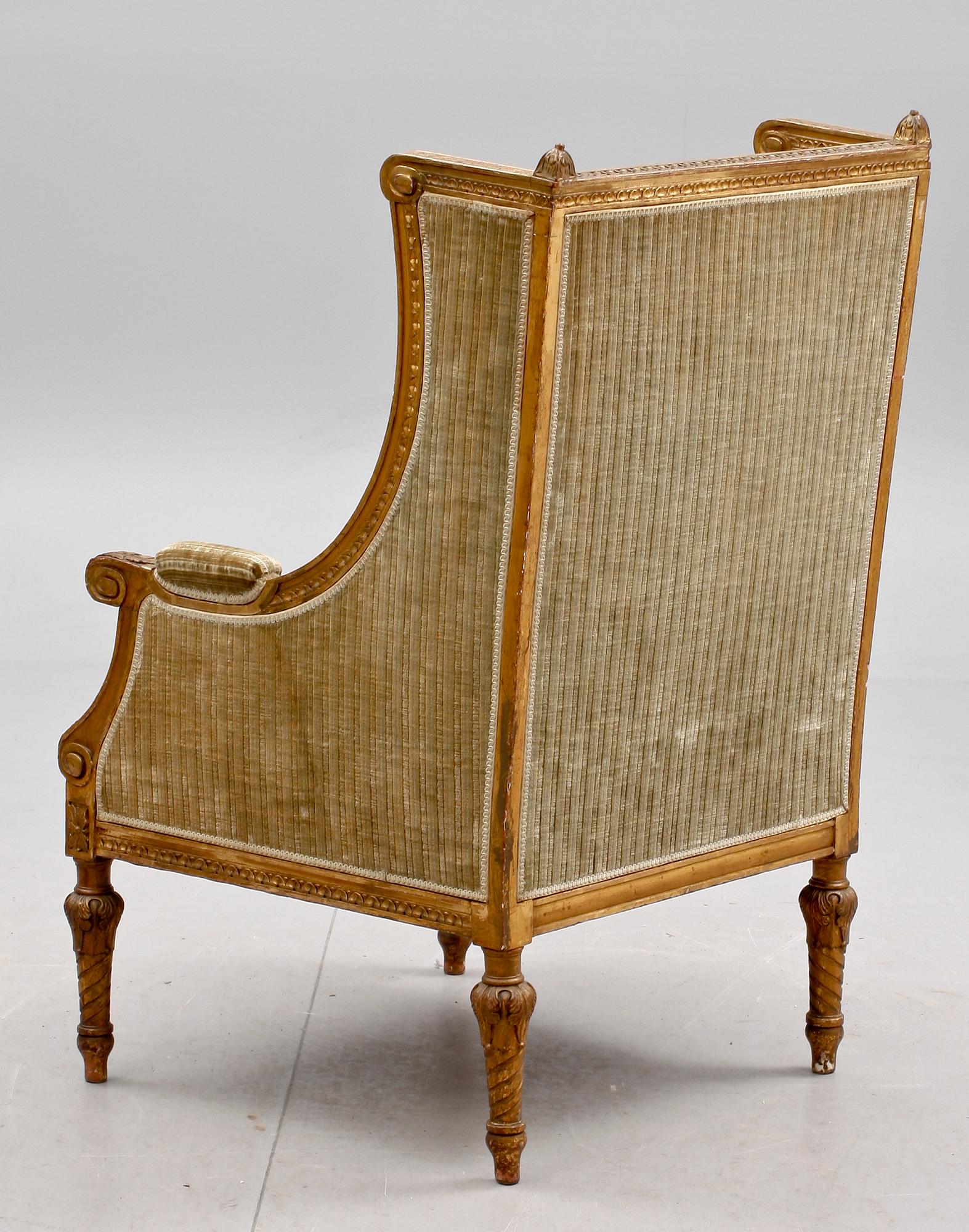 FÅTÖLJ, Louis XVI-stil. 1900-talets början.