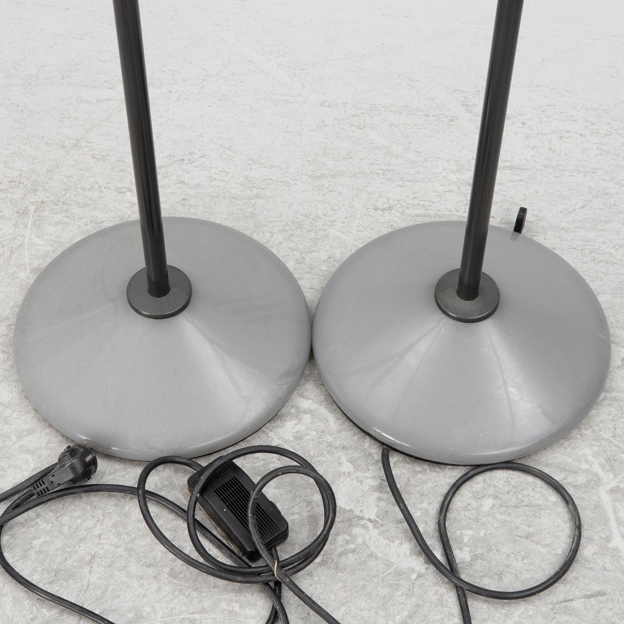 Perry King, Santiago Miranda & Gianluigi Arnald, floor lamps, a pair, "Jill", Arteluce, Italy.