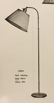 Bertil Brisborg, a floor lamp model "32032", Nordiska Kompaniet, 1940s.