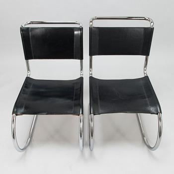 LUDWIG MIES VAN DER ROHE, a set of 1970-1980's 4+2, 'MR10' chairs for Thonet.