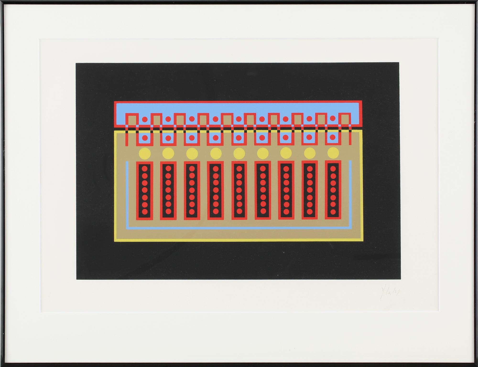 YVES LALOY, grafiskt blad, signerad.