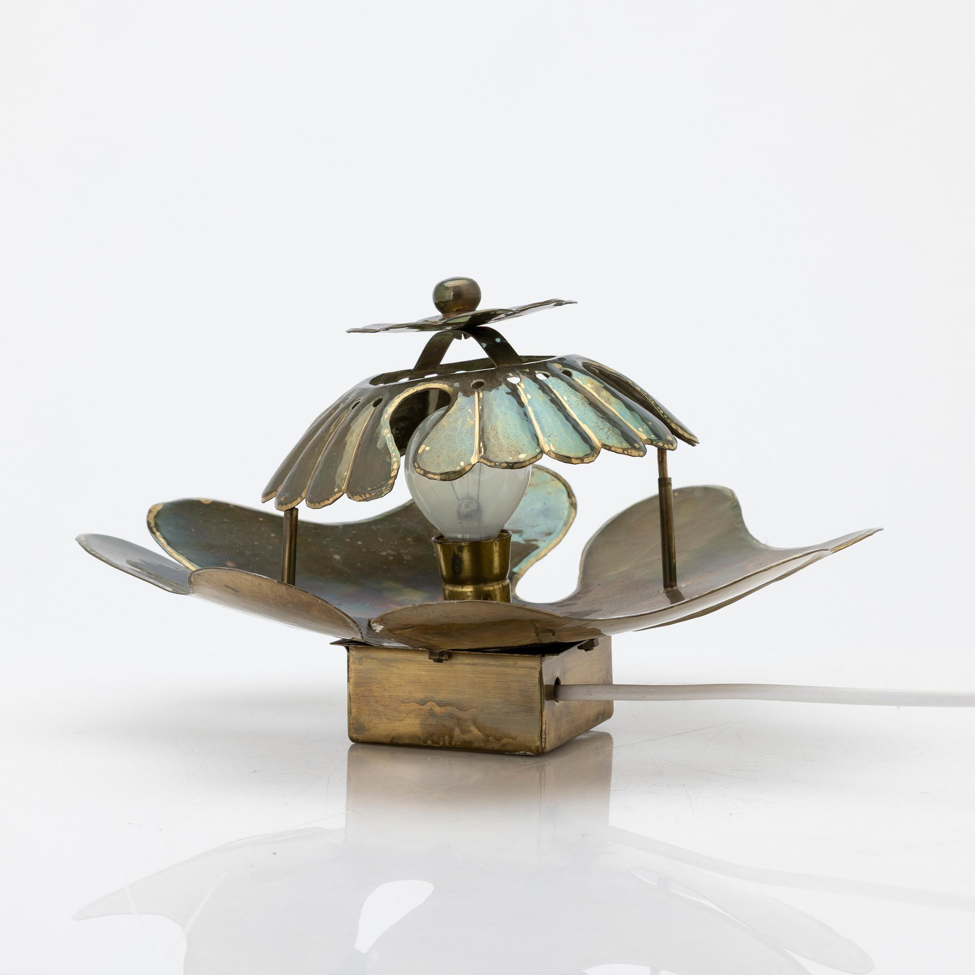 Lars Holmström, Wall lamp, brass, Arvika, mid-20th century.