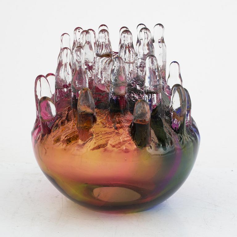 Göran Wärff, a unique candle holder/sculpture, 'Polar', Kosta.