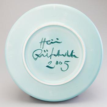 HEINI RIITAHUHTA, vati, posliinia, "Kaunokukka", signeerattu Heini Riitahuhta 2005.