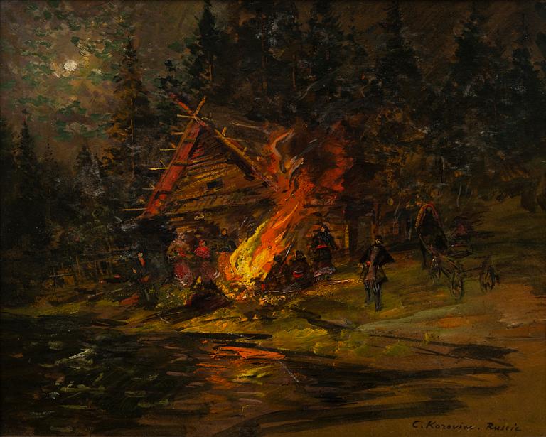 CONSTANTINE KOROVINE, NIGHT SCENE FROM OKHOTINO.