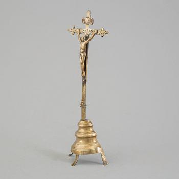 An 18th/19th century bronze crucifix.