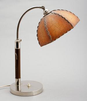 BORDSLAMPA, stål, 1900-talets första hälft.