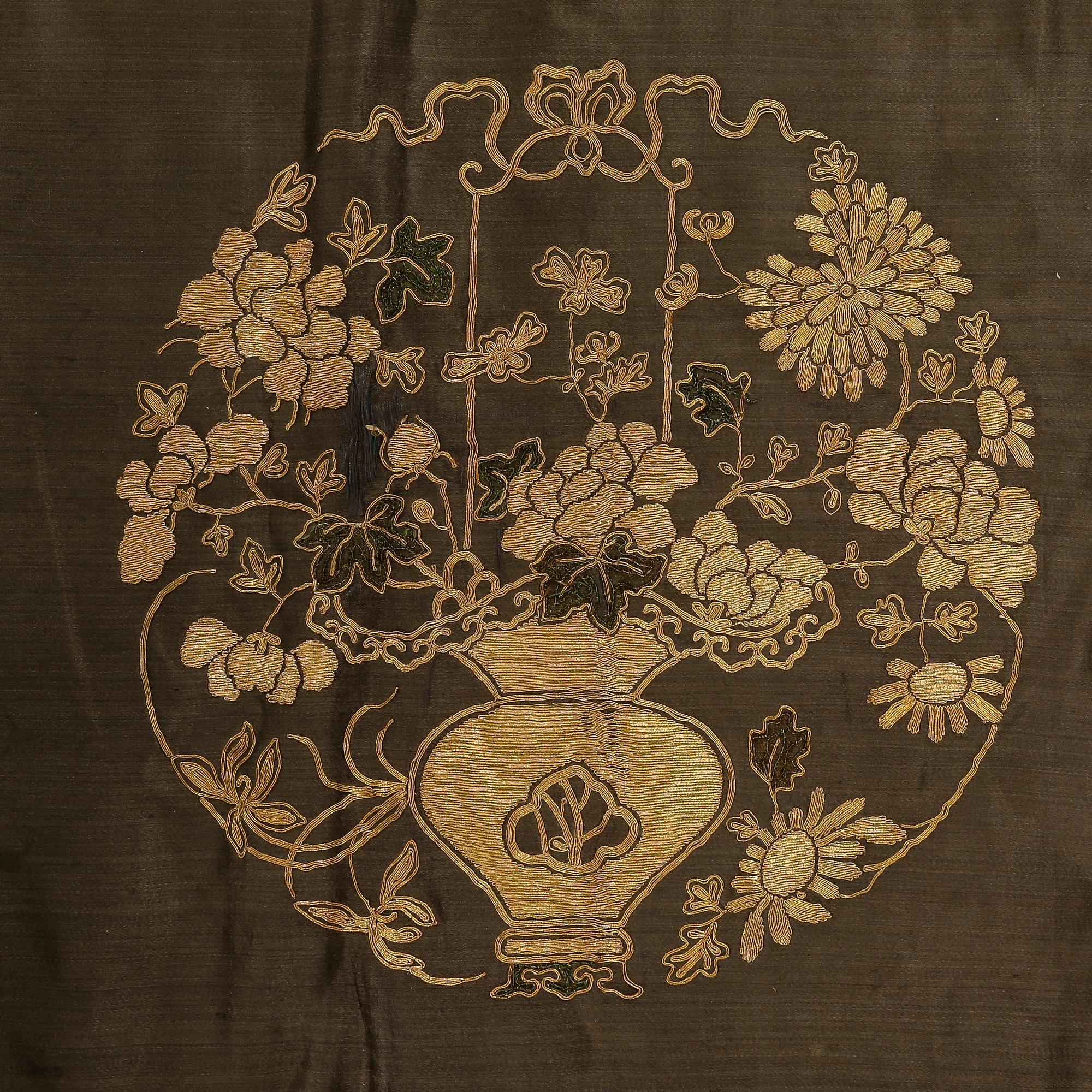 VÄGGBONAD, siden, Kina, sen Qingdynasti, omkring år 1900.