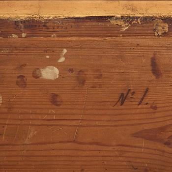 Spegellampetter, för två ljus, ett par, av Nils Sundström (spegelmakare i Stockholm 1754-1781), Rokoko.