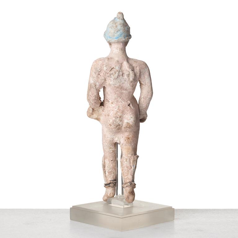 A Greek terracotta sculpture of a warrior, Hellenistic period, Canosa, 3rd Century B.C.