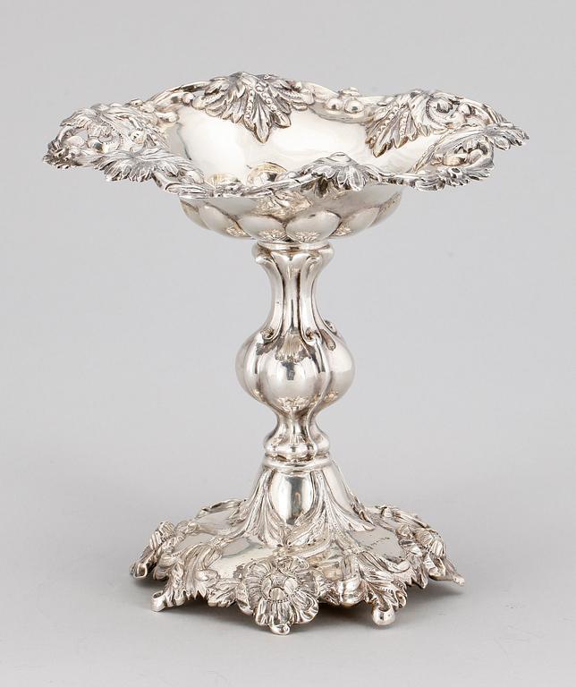 UPPSATSSKÅL, silver, nyrokoko, Frans Holm, Vadstena 1876.