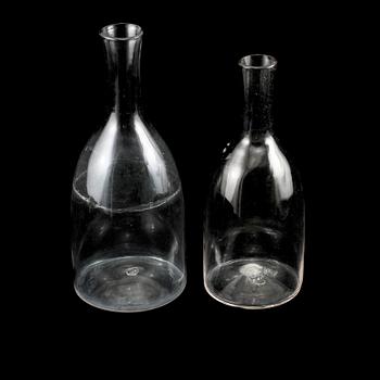 KARAFFER, 2 st, glas, 1800-tal.