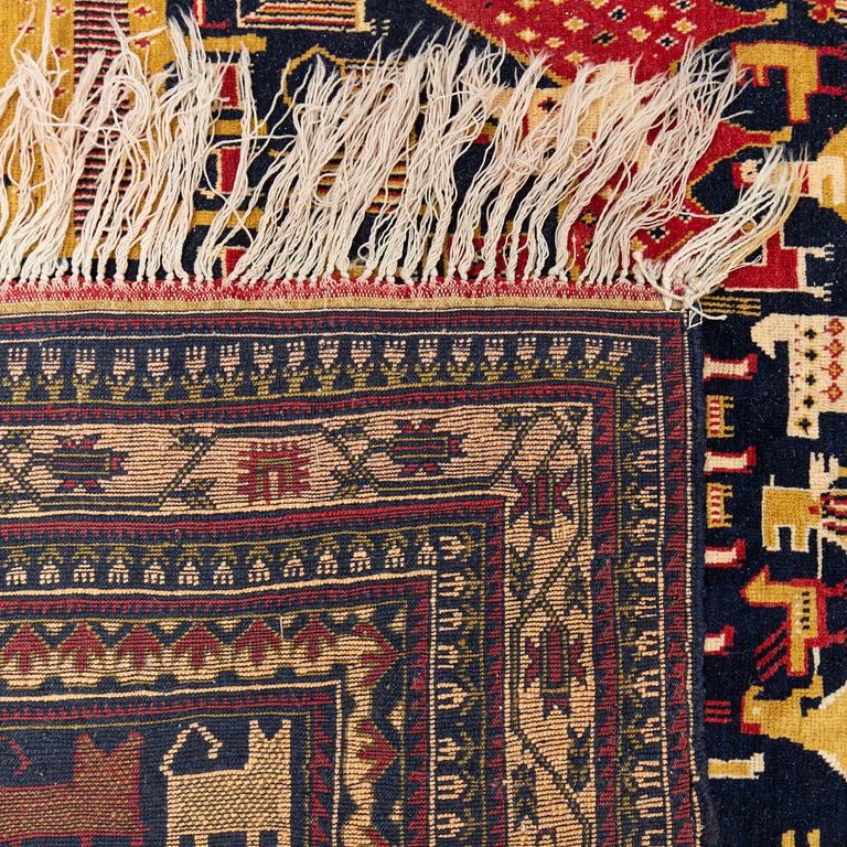 Matta, Old Afghanistan "War rug", ca 181 x 77 cm.